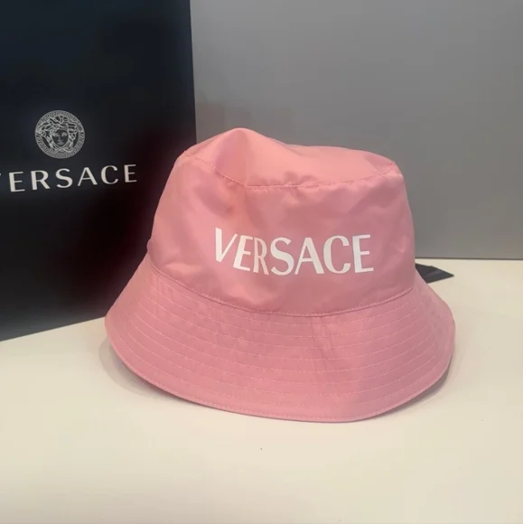 Versace Pink Bucket Hat Reversible BNWT - Picture 2 of 5